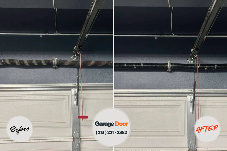 Before and after: garage door company Hidden Springs, ID